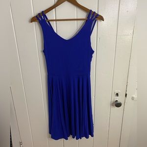Coercion Triple Strap‎ Royal Blue A-Line Dress Size Small
